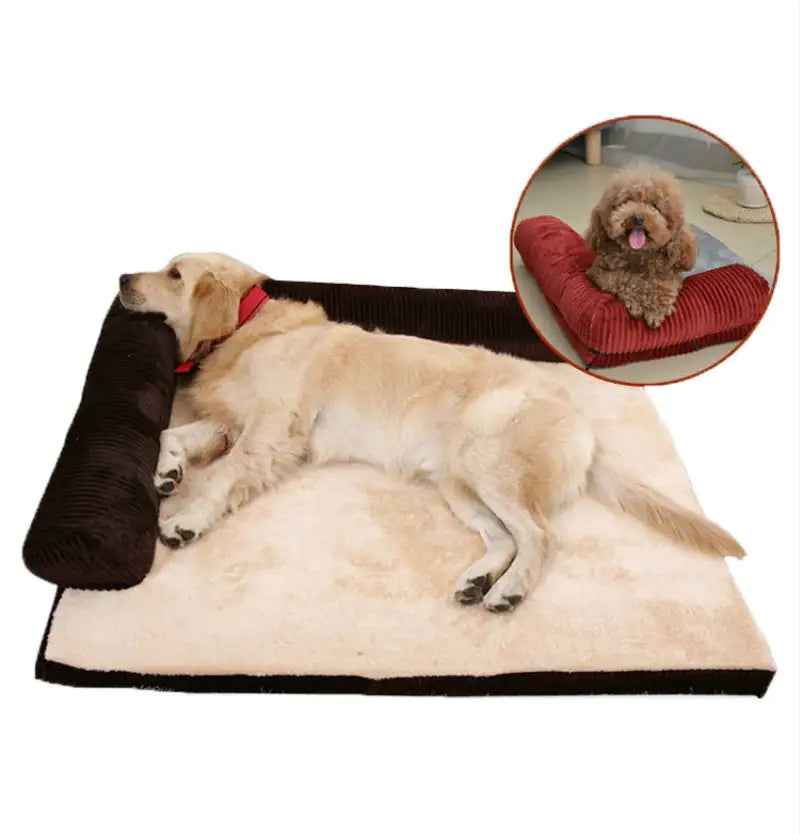 Cama con almohada en esquina
