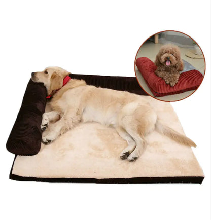 Cama con almohada en esquina